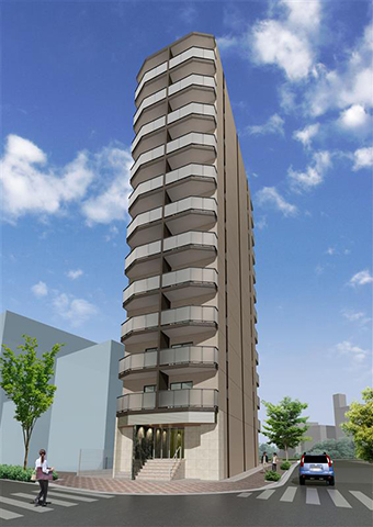 江東区越中島プロジェクトの外観